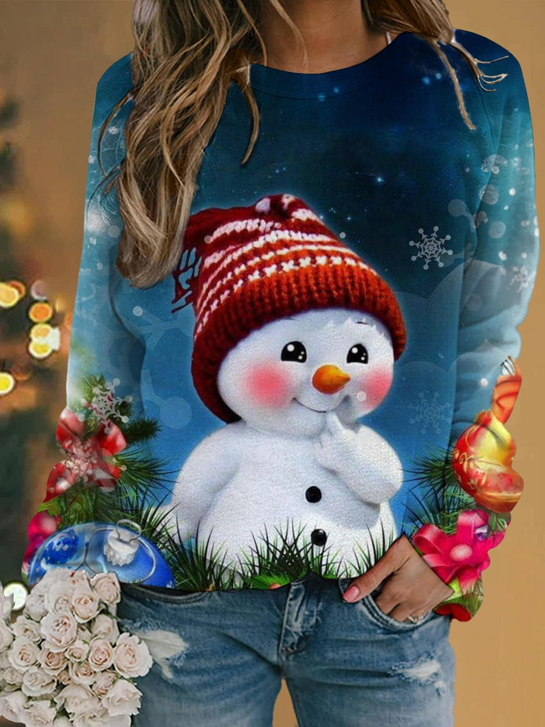 Cute Snowman Baby Long Sleeve Top
