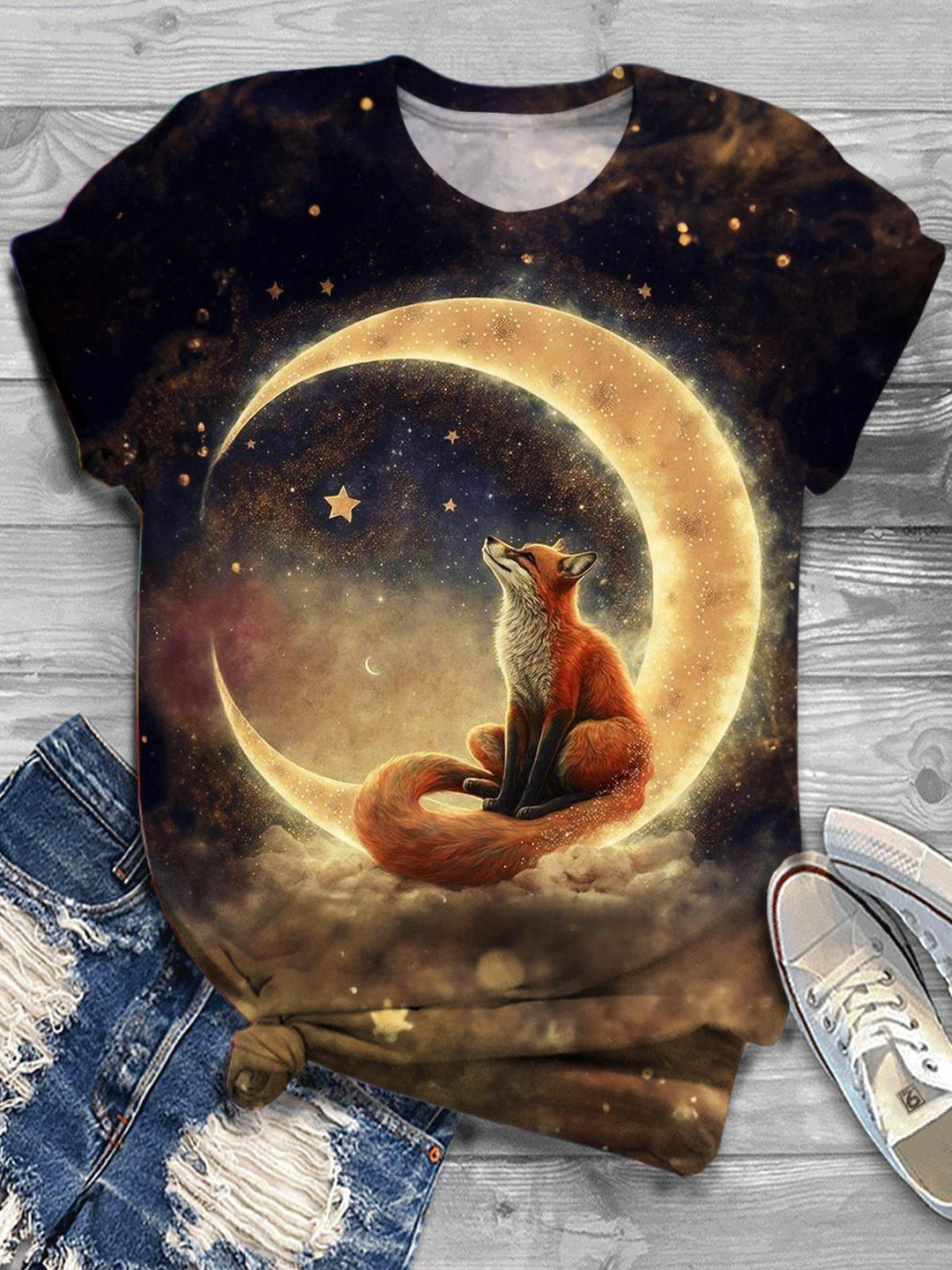 Women's Funny Fox Print Top