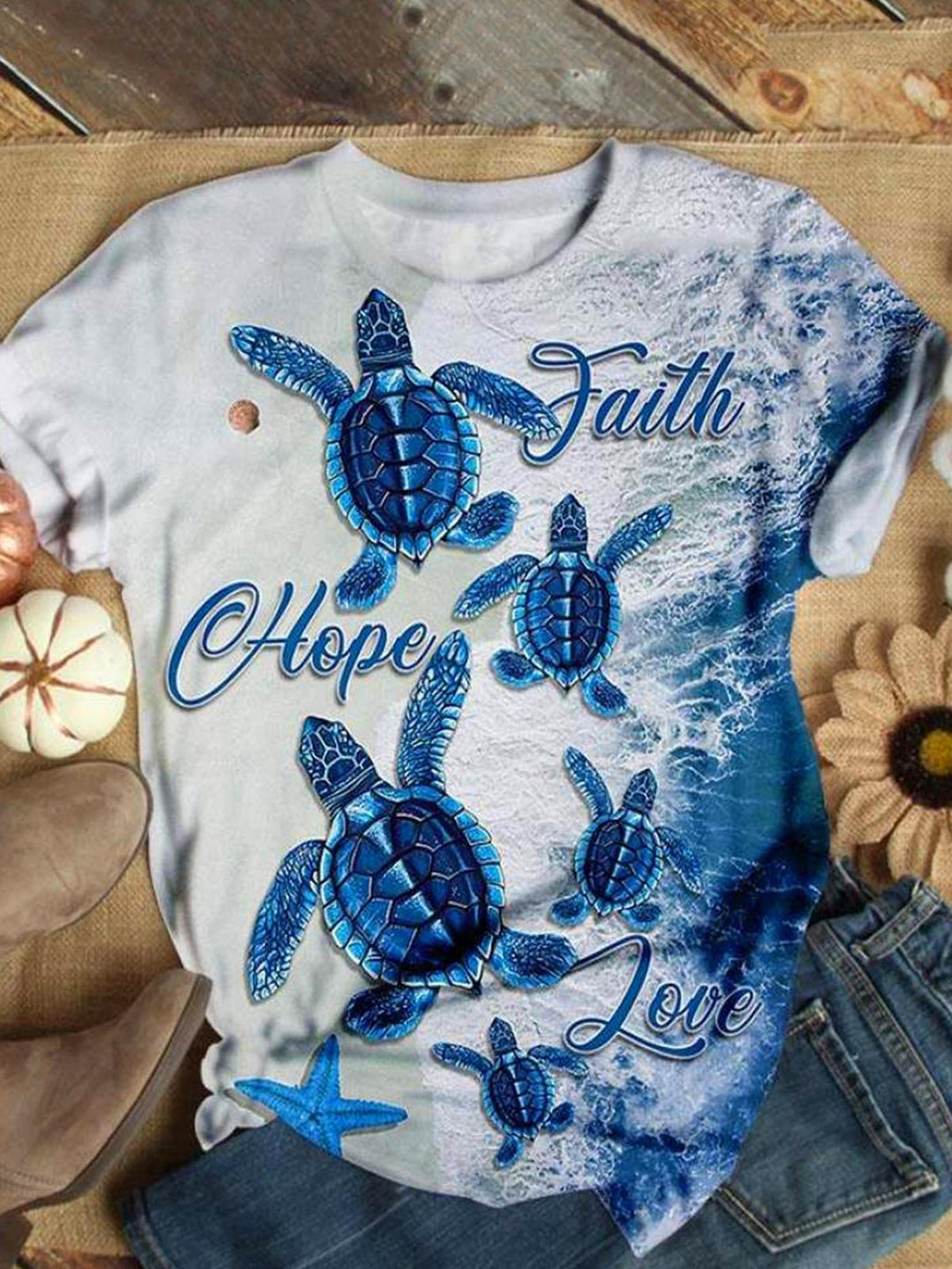 Faith Hope Love Turtle T-shirt
