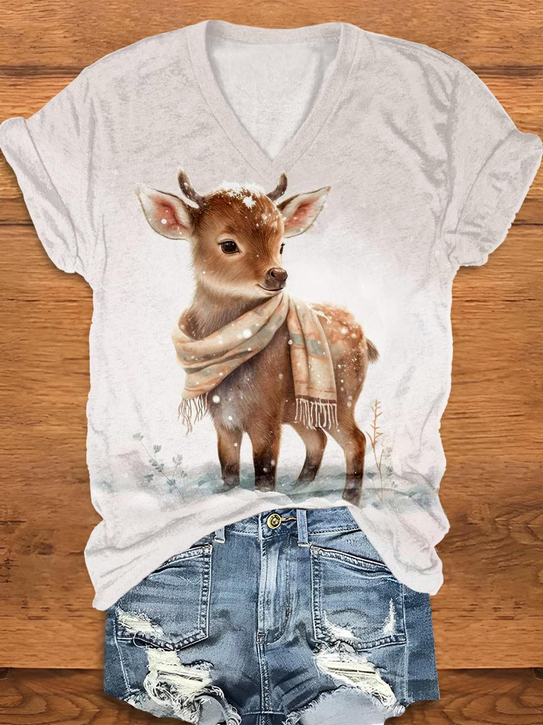 Baby Reindeer V-Neck T-Shirt