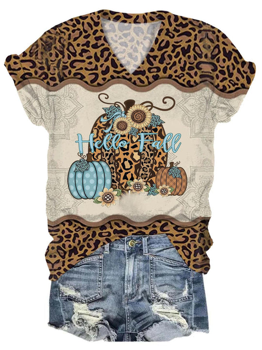 Autumn Leopard Knit Top