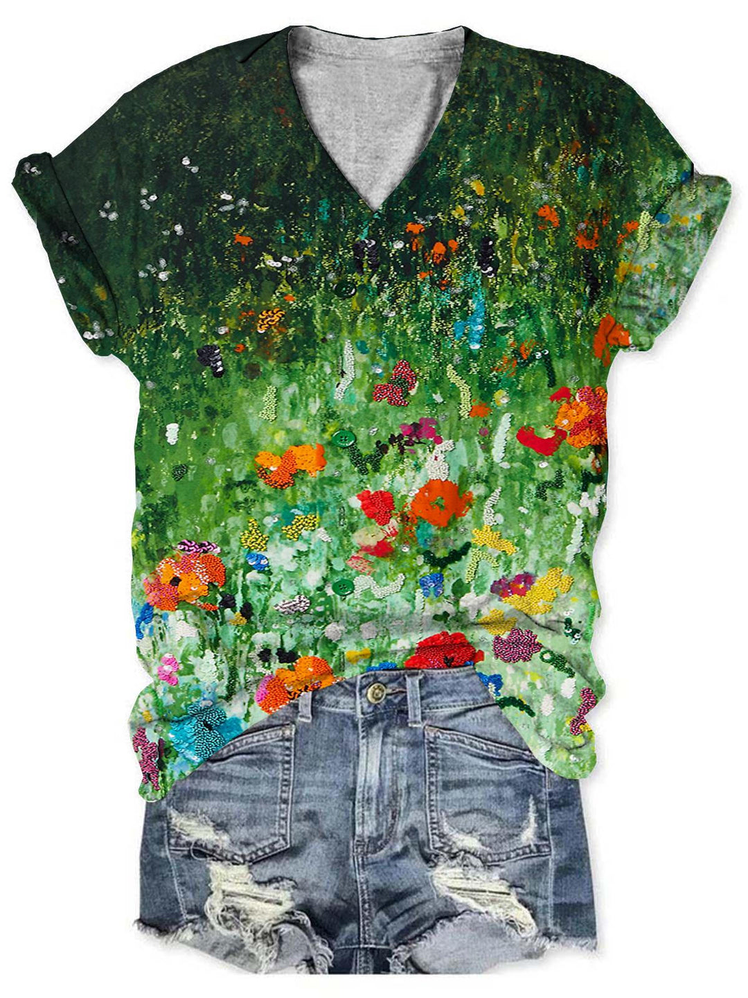 Watercolor Floral Women's T-Shirt