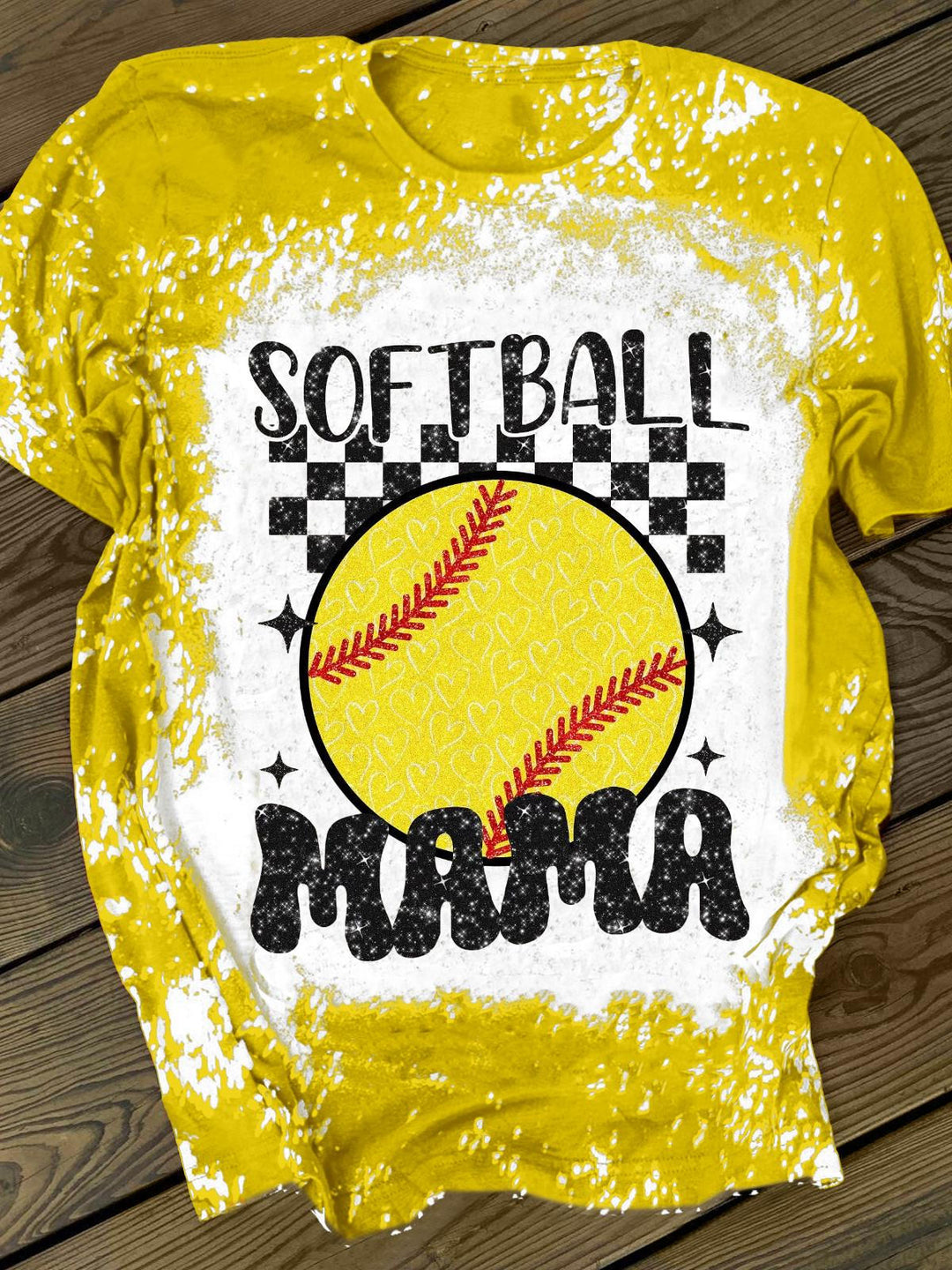 Softball Mama Tie Dye Crew Neck T-shirt