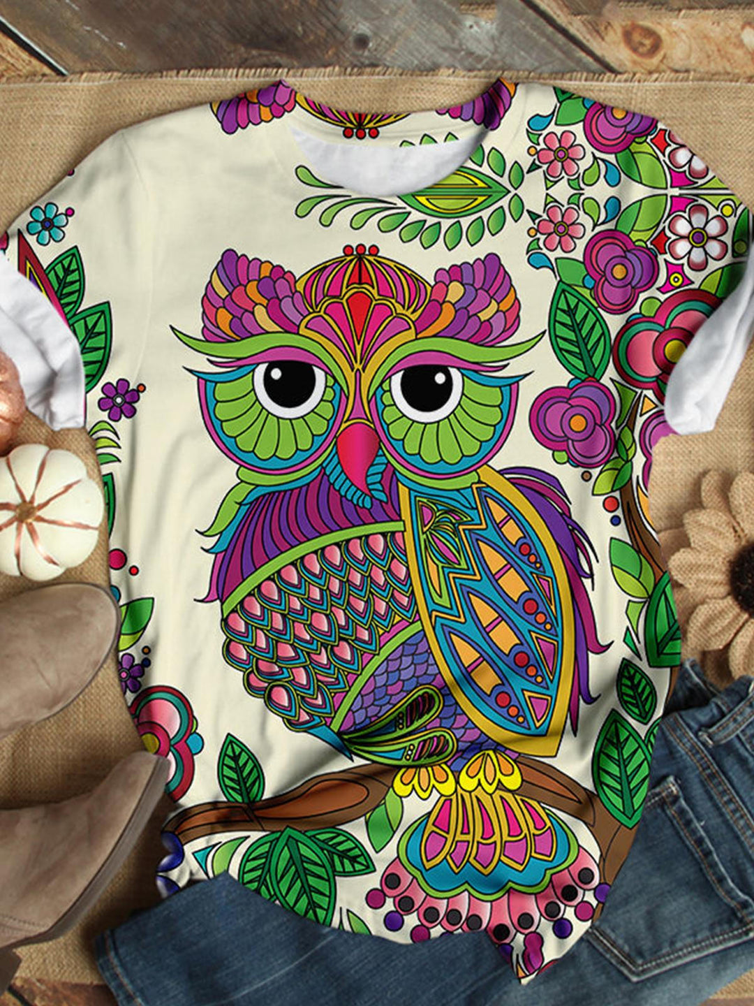 Owl Crew Neck T-shirt